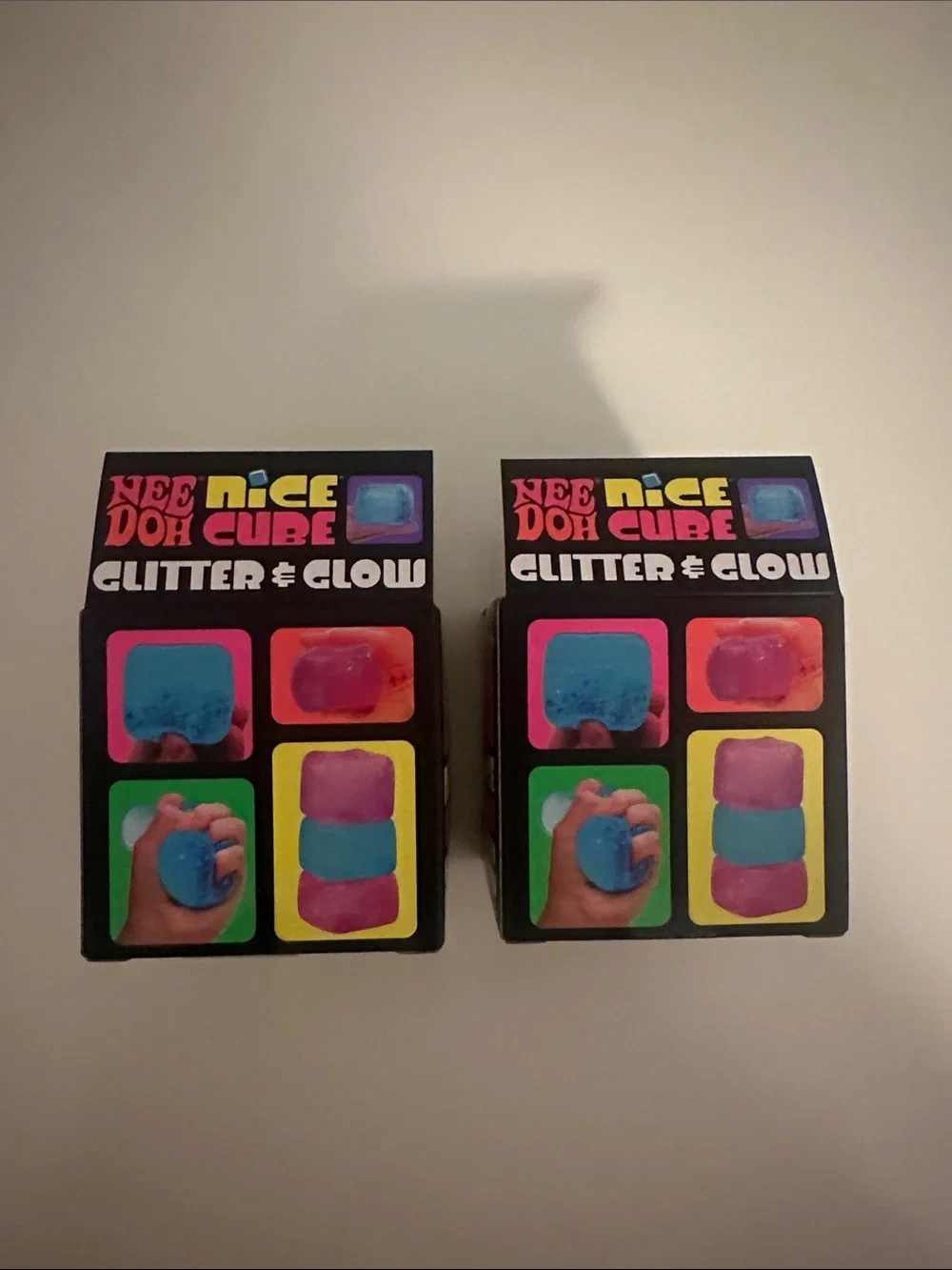 Needoh Nice Cube Glitter & Glow Bundle - Blue